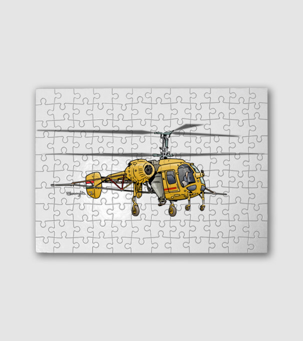 KA-26 helikopter minta fehér pólón