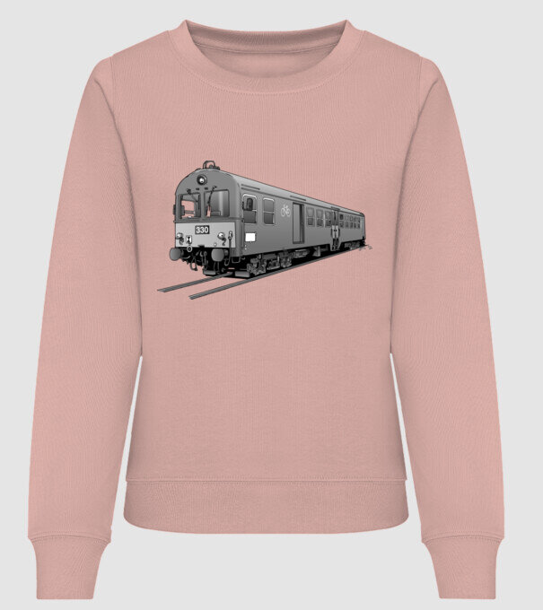 Vezérlőkocsi (szürke) minta dusty pink pólón