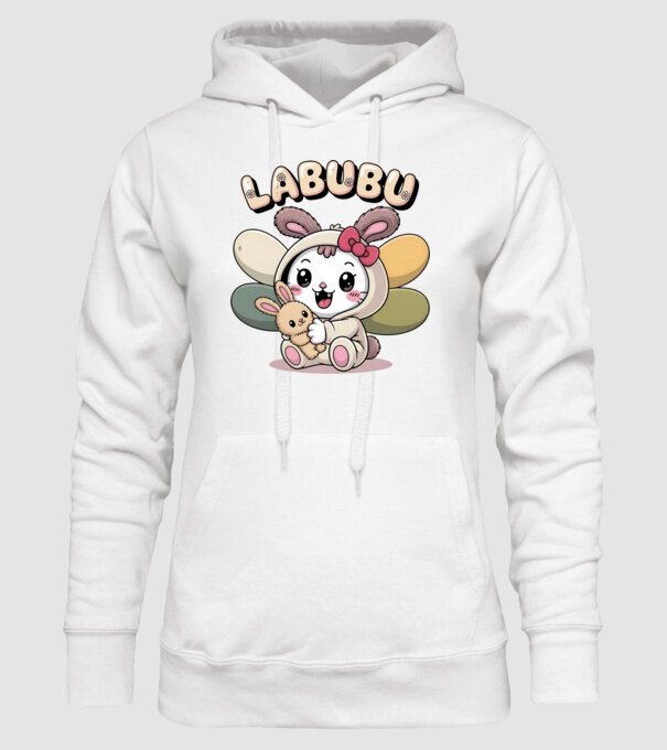 Labubu – Cukiság túlterhelés közeleg minta fehér pólón