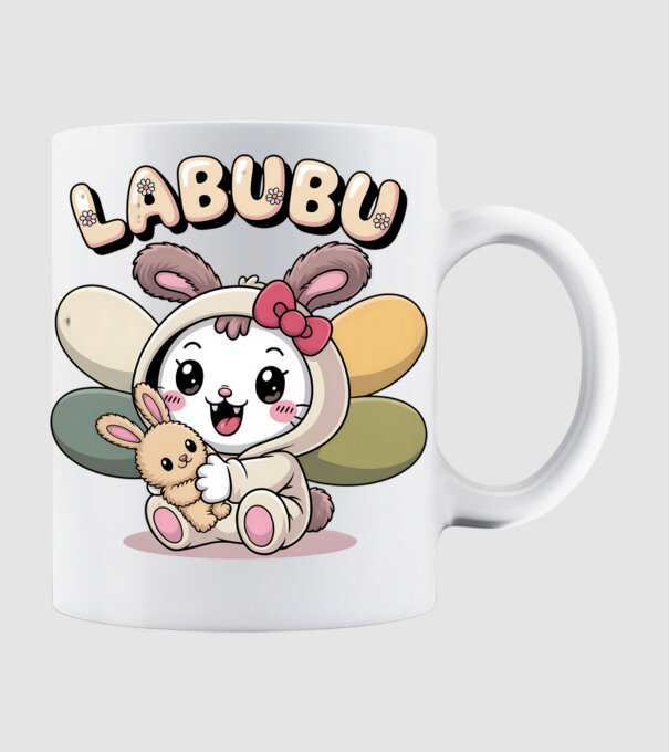Labubu – Cukiság túlterhelés közeleg minta fehér pólón