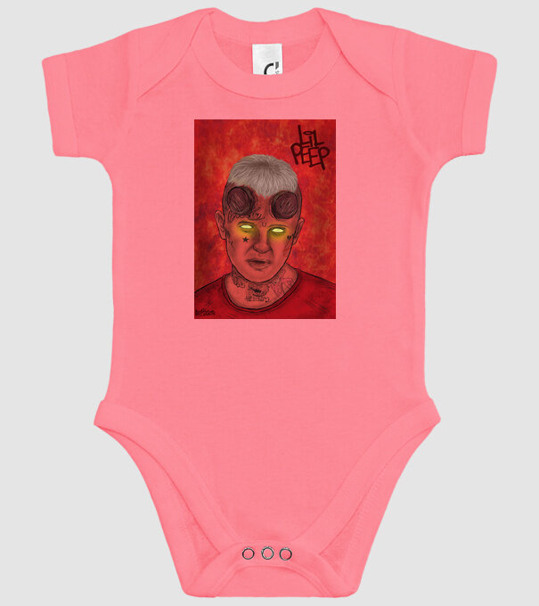 Lil Peep Hellboy minta rózsaszín pólón