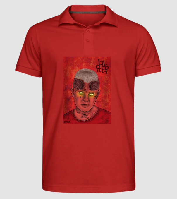 Lil Peep Hellboy minta piros pólón