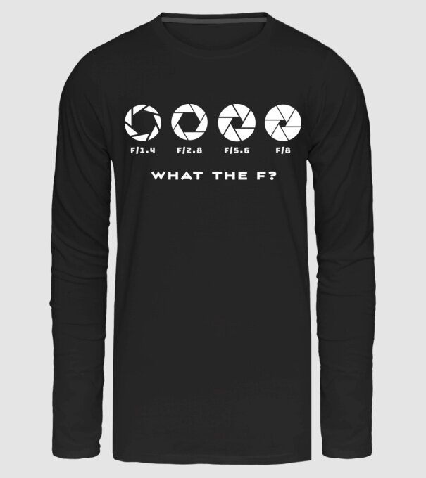 What The F? - Fotós minta - S.T.Ø.P. minta fekete pólón