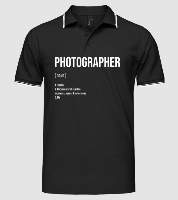 Photographer - S.T.Ø.P. minta fekete pólón