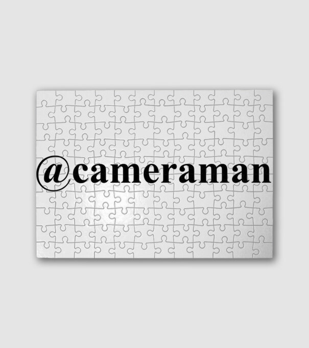 @cameraman - Fotós, videós minta minta fehér pólón