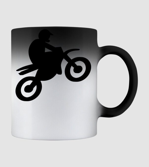Motocross motoros póló minta fekete pólón