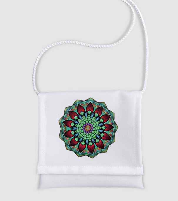 Mandala minta fehér pólón
