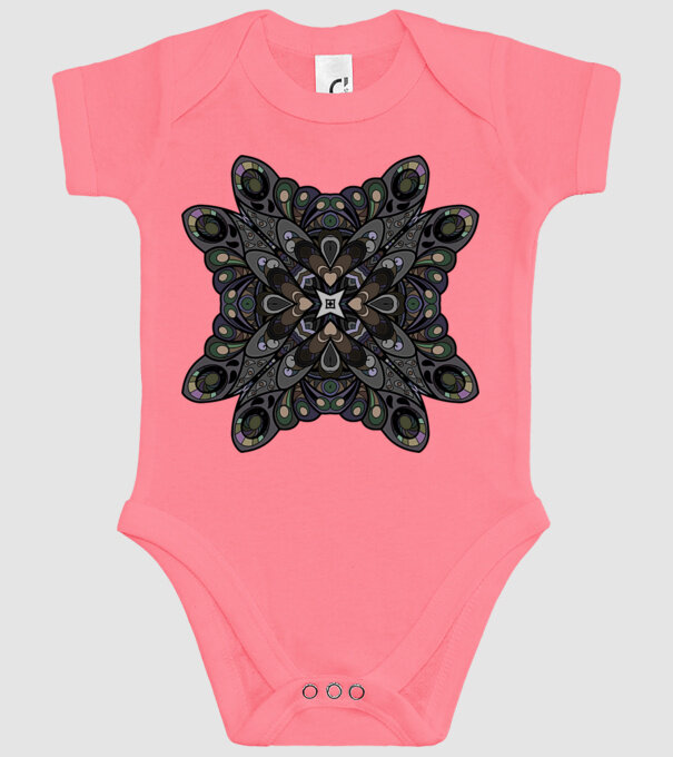 Mandala minta rózsaszín pólón