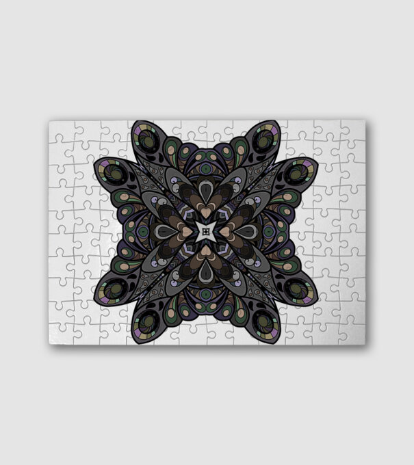 Mandala minta fehér pólón