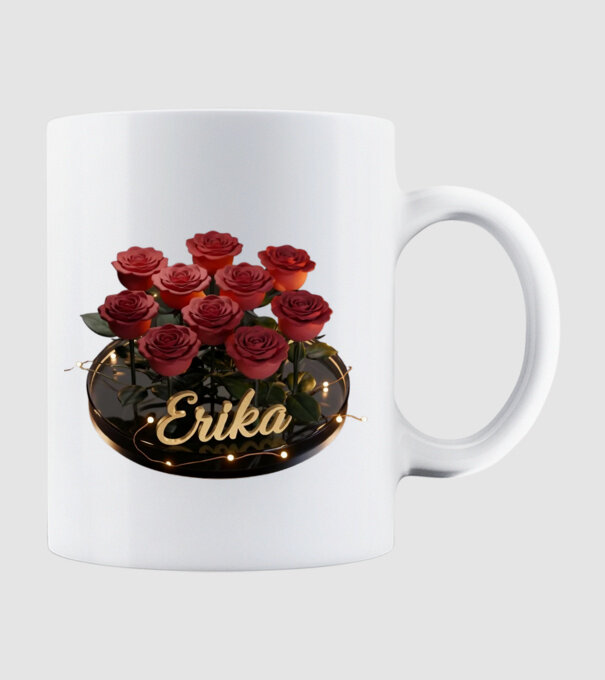 Erika minta fehér pólón