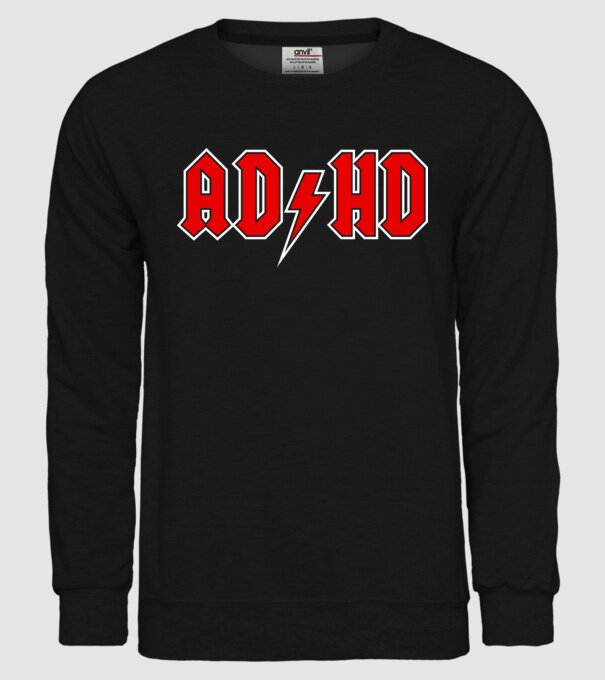 ADHD minta fekete pólón