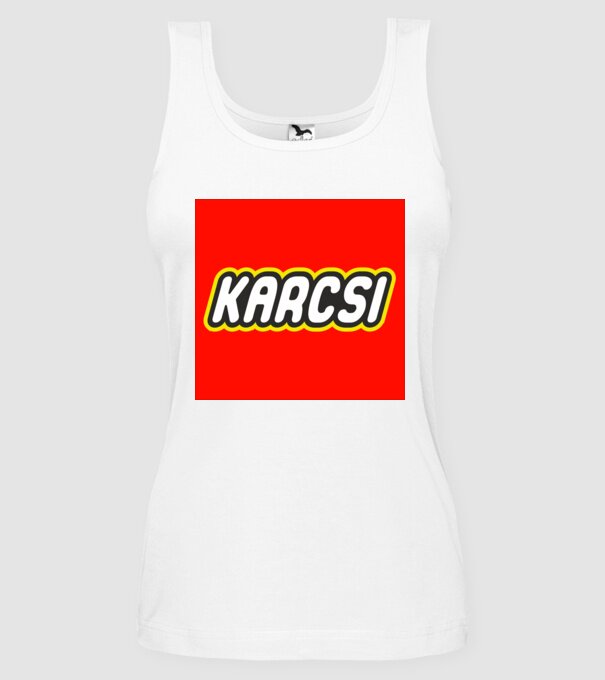 Karcsi minta fehér pólón