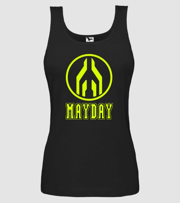 Mayday minta fekete pólón