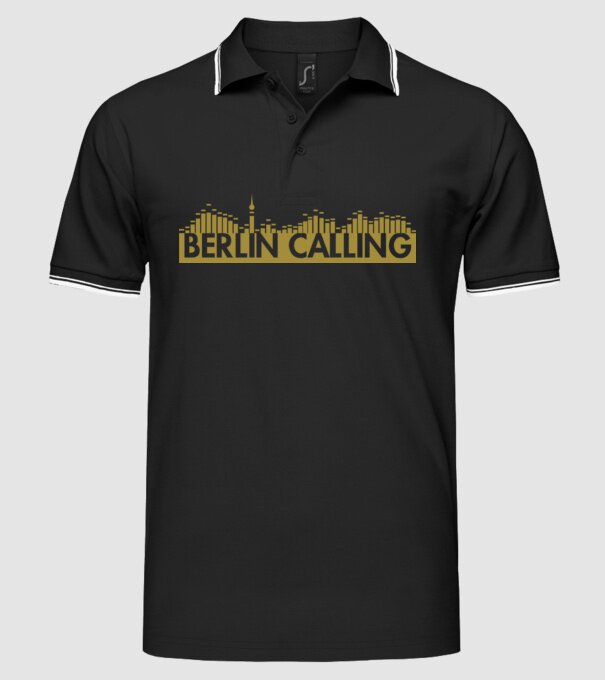 Berlin Calling minta fekete pólón