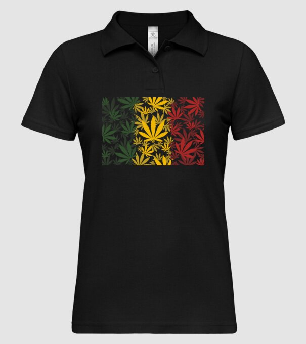 Cannabis Jamaica minta fekete pólón