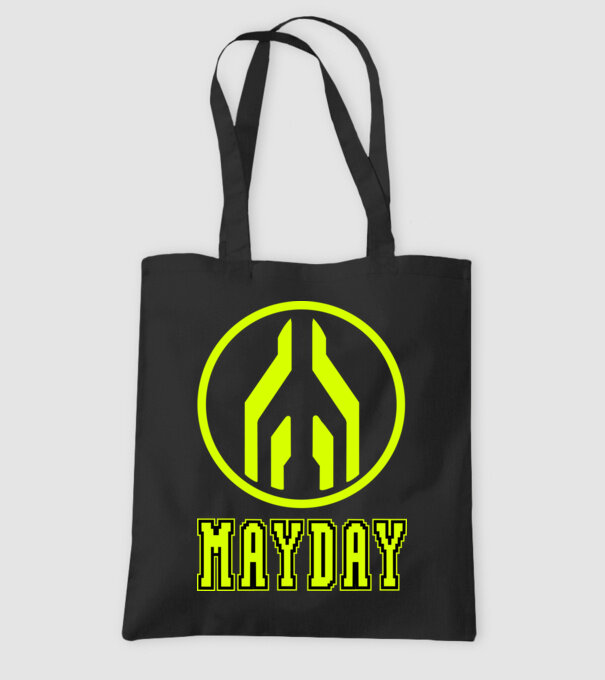 Mayday minta fekete pólón