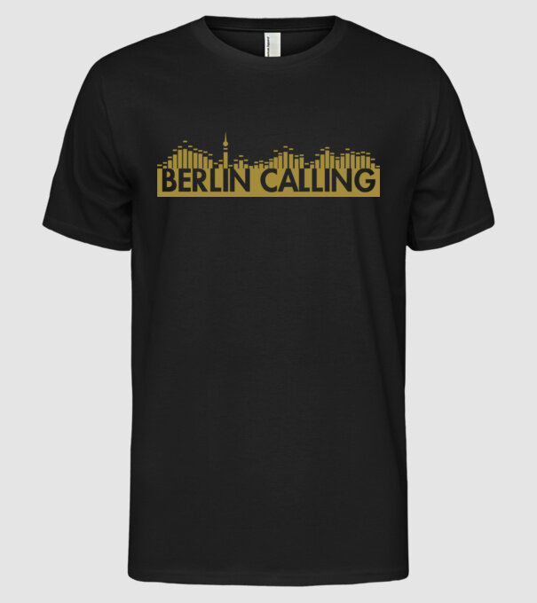 Berlin Calling minta fekete pólón
