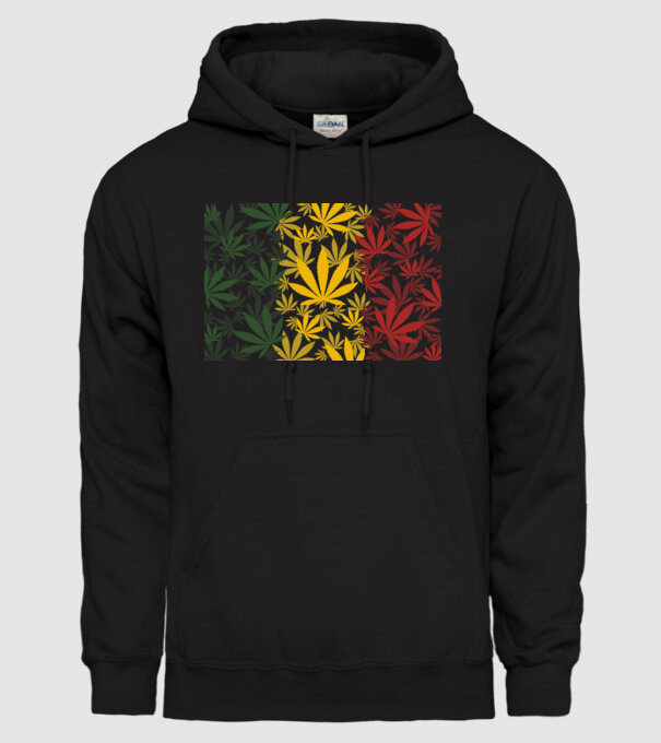 Cannabis Jamaica minta fekete pólón