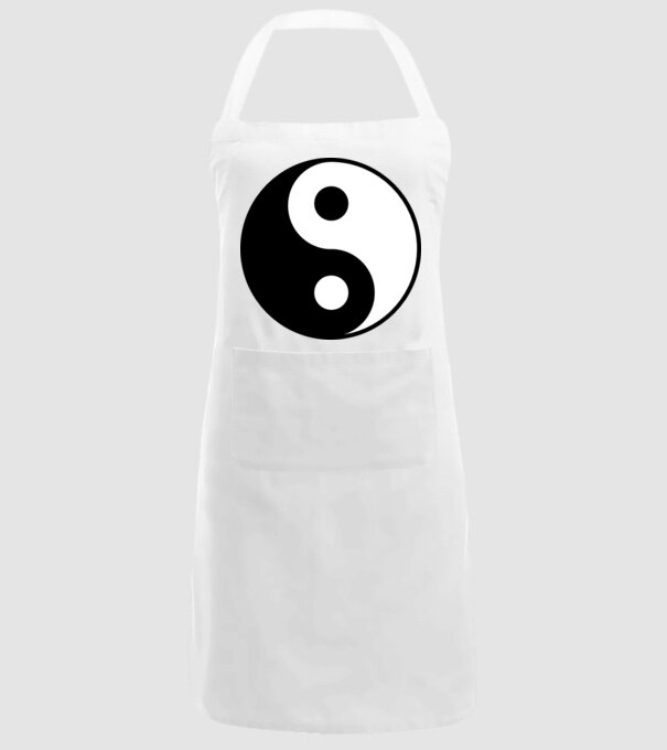 Ying Yang minta fehér pólón