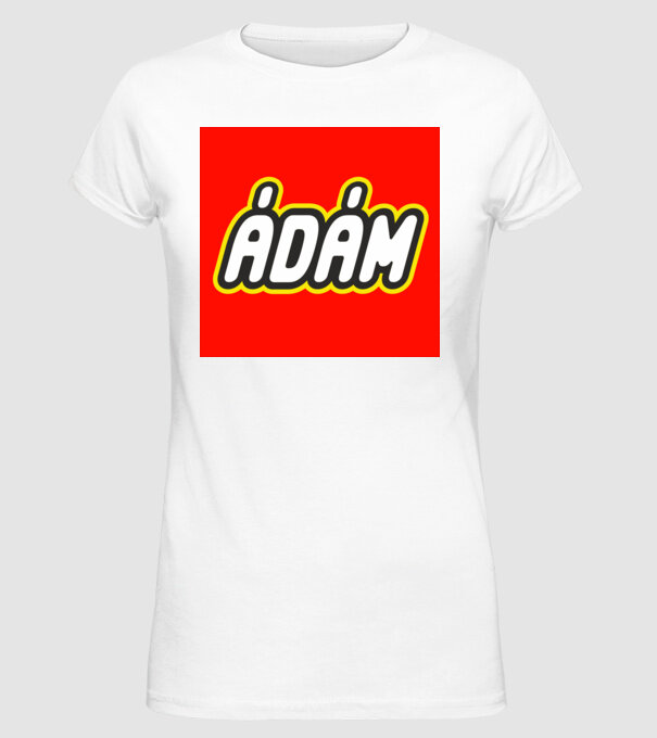 Ádám minta fehér pólón