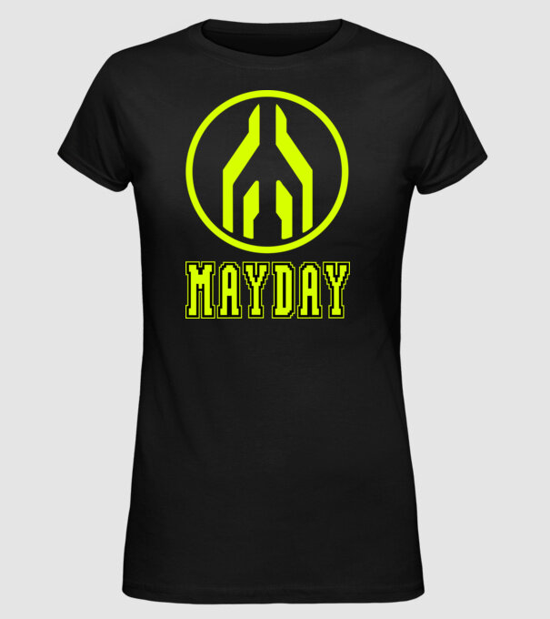 Mayday minta fekete pólón
