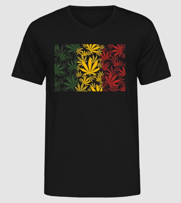 Cannabis Jamaica minta fekete pólón