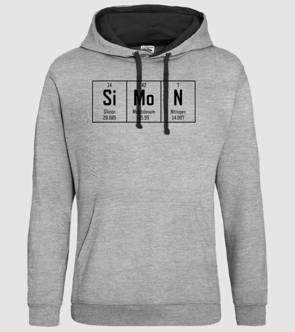 Simon minta szürke pólón