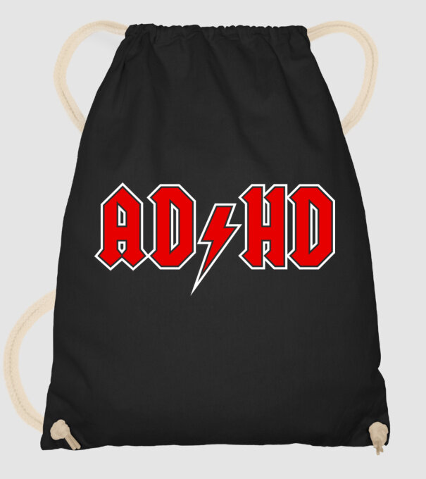 ADHD minta fekete pólón