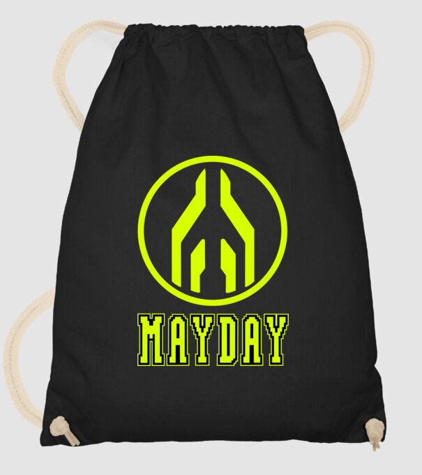 Mayday minta fekete pólón
