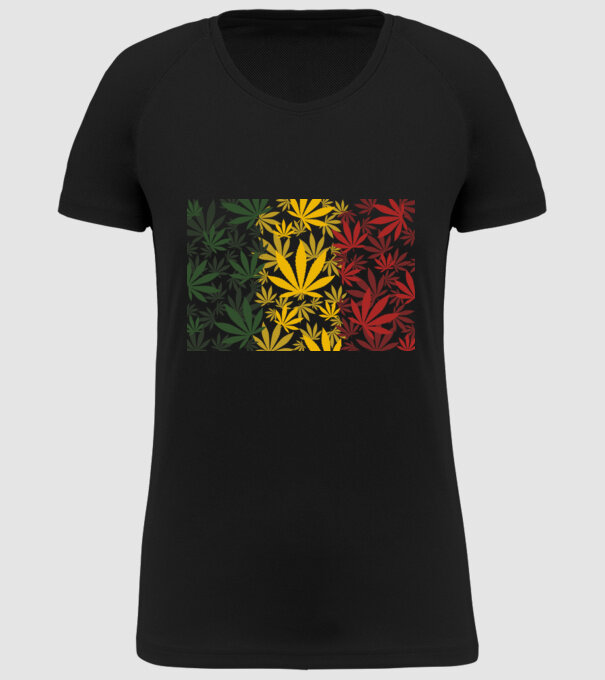 Cannabis Jamaica minta fekete pólón