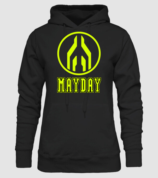 Mayday minta fekete pólón