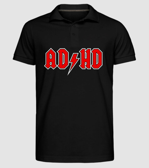 ADHD minta fekete pólón