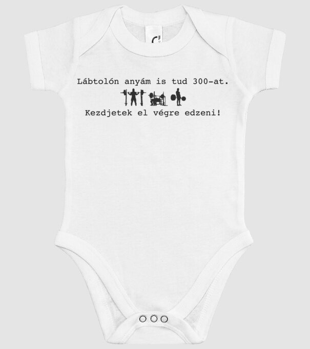 Lábtolón anyám is tud minta fehér pólón