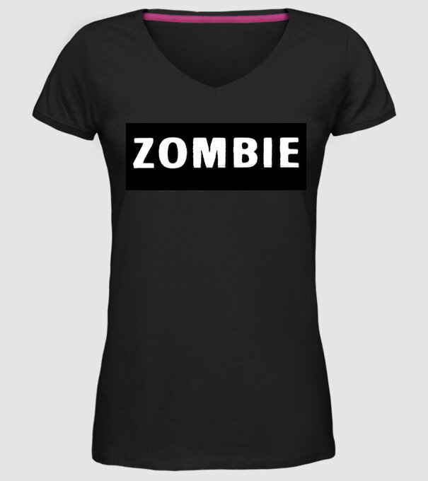 zombie minta fekete pólón