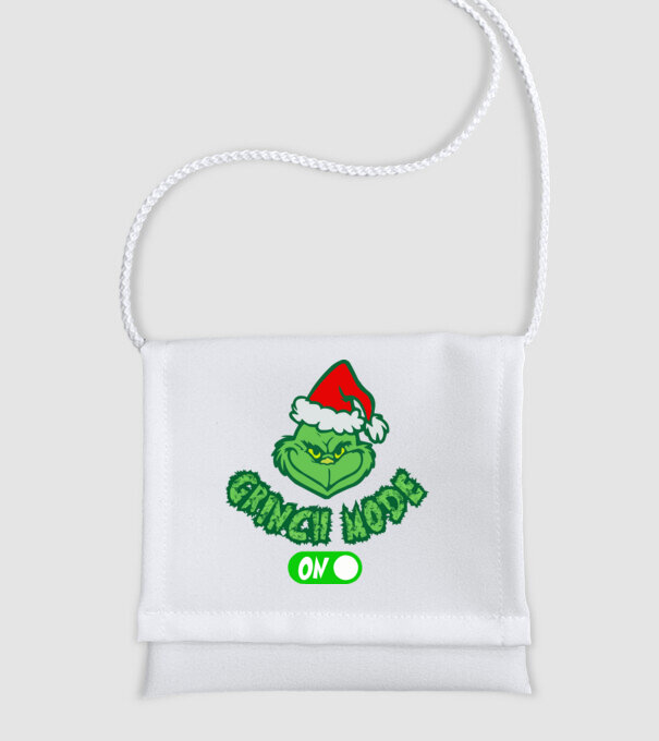 Grinch Mode On minta fehér pólón