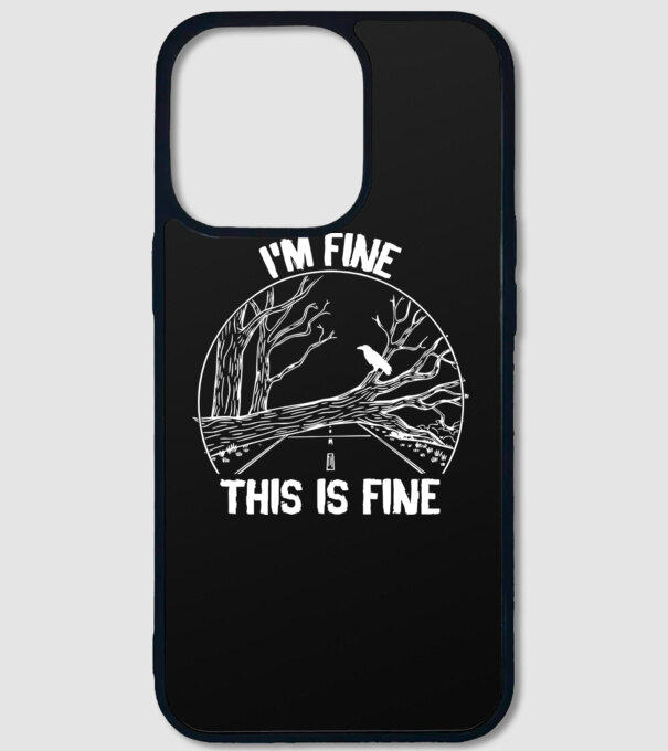 I'm Fine minta fekete pólón