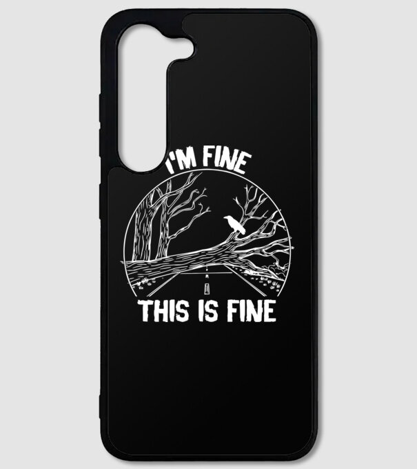 I'm Fine minta fekete pólón