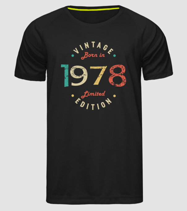 Born in 1978 minta fekete pólón