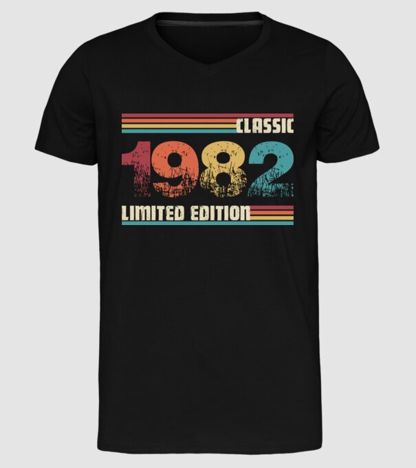 Classic 1982 minta fekete pólón