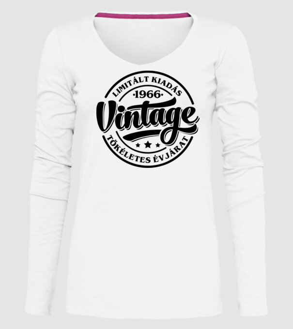 Vintage 1966 minta fehér pólón