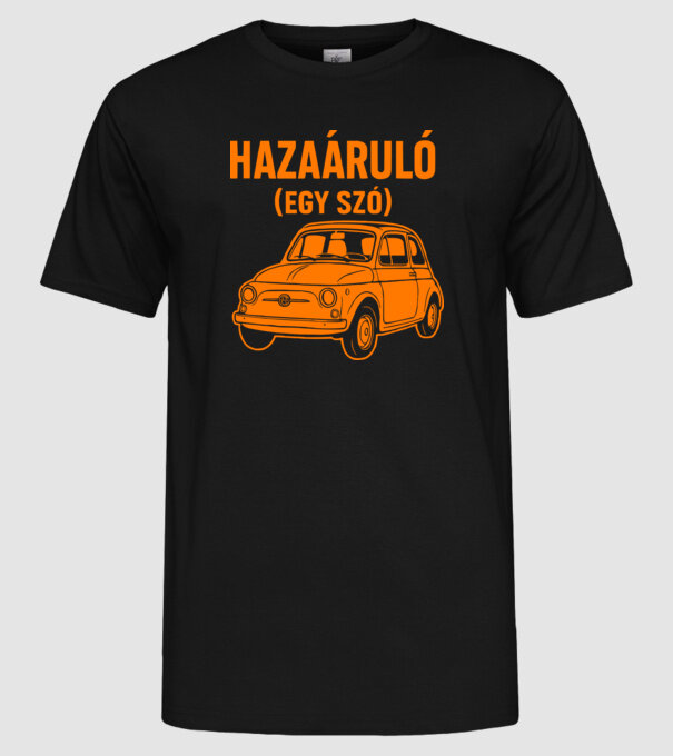 Hazaáruló (egy szó) minta fekete pólón