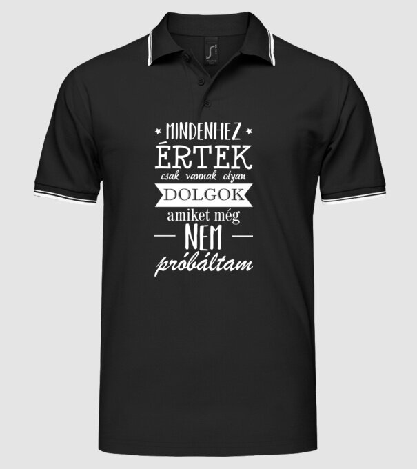 Mindenhez értek minta fekete pólón