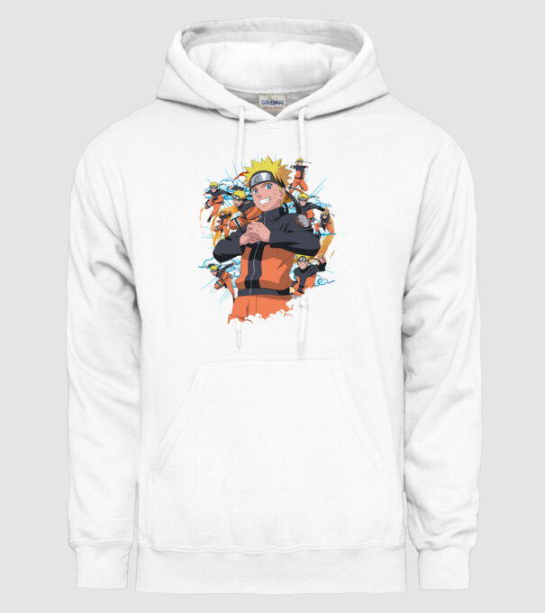 Naruto minta fehér pólón