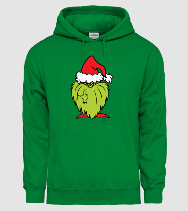 Fcking Grinchmas minta zöld pólón