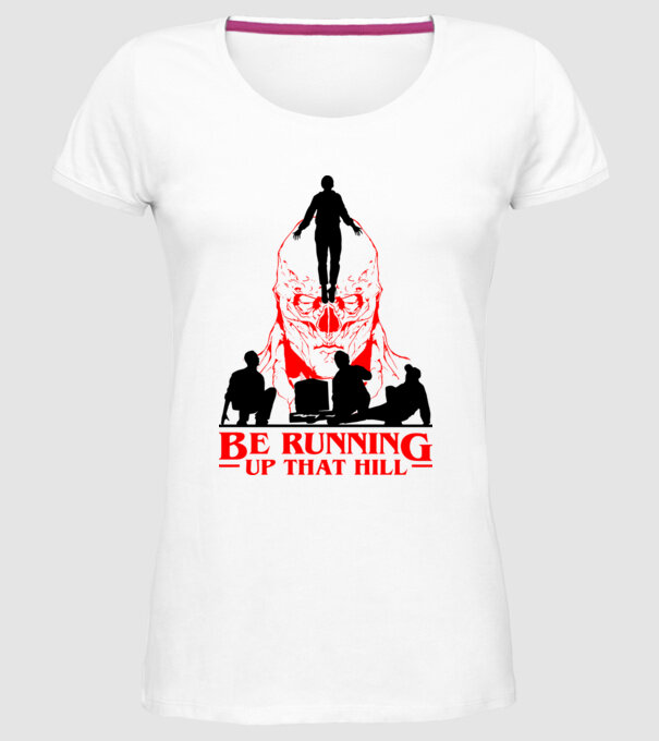 Running up that hill Stranger Things Max minta fehér pólón