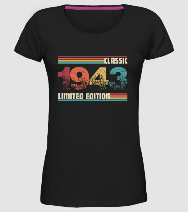Classic 1943 minta fekete pólón