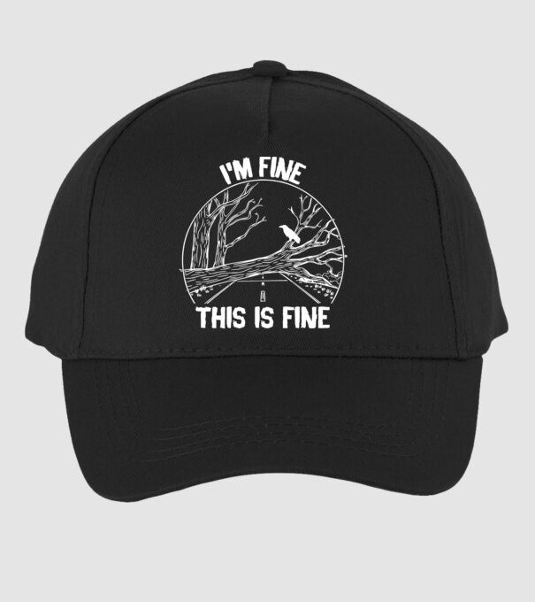 I'm Fine minta fekete pólón
