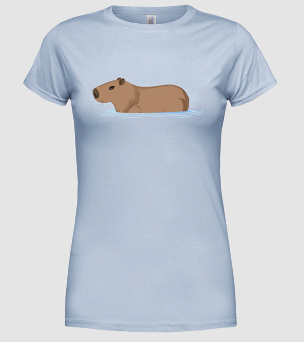 Capybara minta világoskék pólón