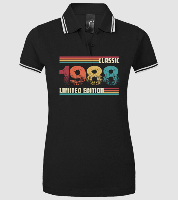 Classic 1988 minta fekete pólón