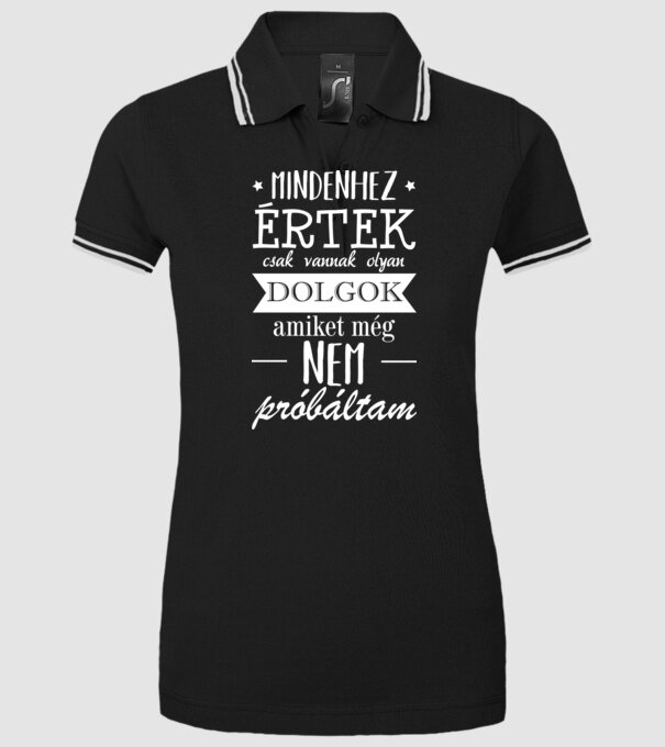 Mindenhez értek minta fekete pólón